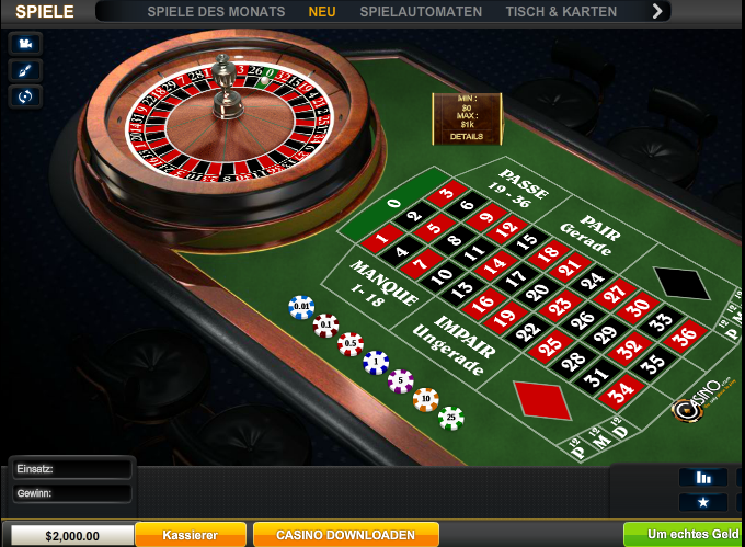 Französisches Premium Roulette